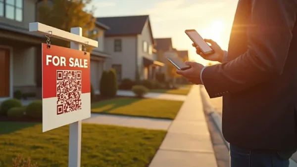QR Code on a real estate listing sign